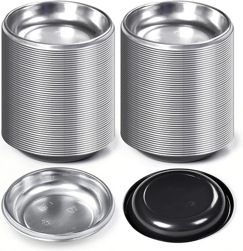 Skywin Disposable Pet Food Bowls for Cat - 100 PCS Small Plate Bulk Cat Bowls, Portable Pet Bowls, Lightweight Mini Plates Plastic Cat Bowls, Easy...