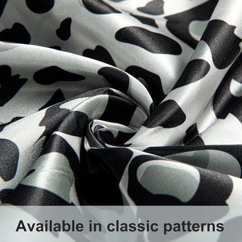 NTBAY 2 Pack Satin Standard Pillowcases for Hair and Skin, Luxurious and Silky Leopard Printed Pillow Cases with Envelope Closure, 20x26 Inches, B...