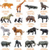 Flormoon 16Pcs Mini Animals Figures, Realistic Wild Animals Toys for Cupcake Toppers, Learning Educational Toys, Birthday Party Favors Gift for Ki...