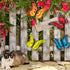 Yungeln Metal Butterfly Wall Decor 3D Butterflies Wall Art Hanging Sculpture Metal Butterfly Outdoor Wall Art Decor for Patio,Fence, Garden,Yard,O...