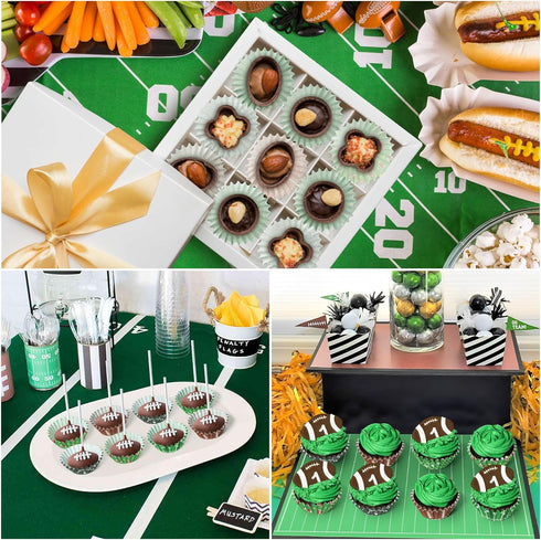Football Mini Cupcake Liners - 600pcs Football Themed Baking Cups Muffin Case Cupcakes Wrappers, Rugby Sport Paper Cake Wrap Making Supplies for G...