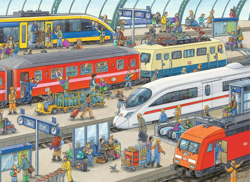 Ravensburger Railway Station Jigsaw Puzzle - Unique 60-Piece Puzzle for Kids, Anti-Glare Surface | FSC-Certified Materials | Great for Developing ...