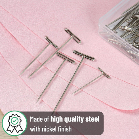 Mr. Pen- T Pins for Sewing, 220 Pack, Assorted Sizes, Wig T Pins for Blocking Knitting...
