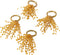 Saro Lifestyle Beaded Burst Design Napkin Ring (Set of 4), Gold...