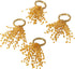 Saro Lifestyle Beaded Burst Design Napkin Ring (Set of 4), Gold...