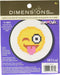 Dimensions Winking Tongue Out Emoji Mini Counted Cross Stitch Kit for Beginners, 11 Count White Aida, 3''D...