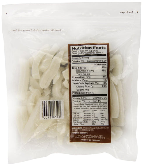 Trader Joe's Lightly Sweetened Coconut Strips, 6 oz...