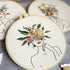 Harimau 3 in Beginner Embroidery Kit,Floral Plant Pattern,Cross Stitch Kits , Including Stamped Embroidery Cloth with 3 Embroidery Hoops, Color Th...