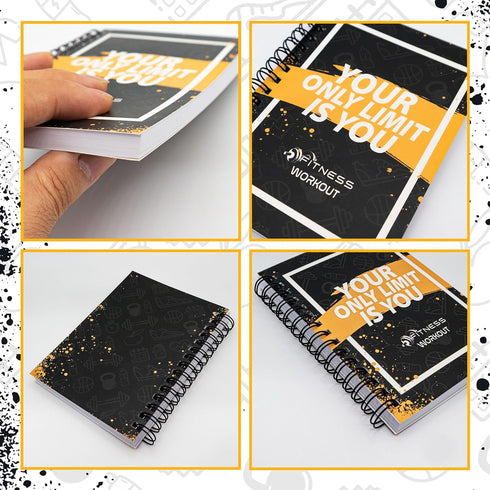 3 PCS Fitness tracker journal Portable fitness workout notebook 90-Day Perfect Workout Planner for Tracking Your Daily Progress,5.5 x 3.93 inch...