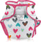 Kushies Baby Infant Waterproof Diaper Wrap, White Doodle Hearts...