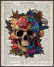 Posterizer 1 pcs-Flower Skull Gothic Anatomy Dictionary Print-Abstract & Modern Art-Fantasy & Fiction Art-Gift for Steampunk or Goth Fans-Living R...