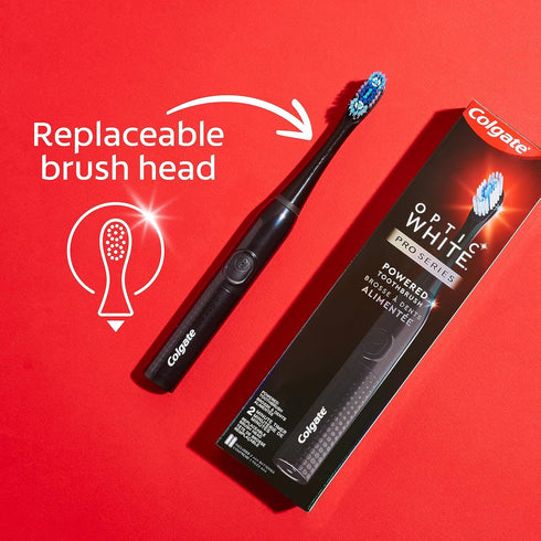 Colgate 360 Optic White Pro-Series Battery Black Toothbrush...