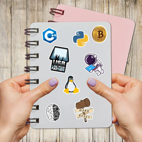 50 PCS Programming Developer Stickers Coding Vinyl Decals Waterproof Patches Laptop Scrapbook Window Suitcase Gifts for Coders Programmers Hackers...