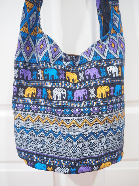 Hippie Boho Crossbody SLING Shoulder Bag Bohemian Gypsy Medium Size Design printed for Men or Women...