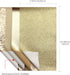 David accessories 8pcs/Set 7.7" x 12.9" (20 cm x 33 cm) Gold Color Series Faux Leather Sheets Glitter Mixed Synthetic Leather Sheets Bundles for L...