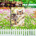 Summer Cat Garden Flag 12x18 Inch Double Sided Be The Sunshine Cat with Sunflowers Small Yard Flags Spring Seasonal Decor for Farmhouse Holiday Ou...