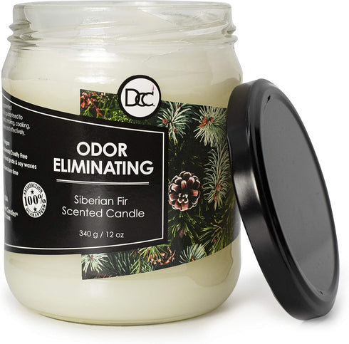Siberian Fir Odor Eliminating Highly Fragranced Candle - Eliminates 95% of Pet, Smoke, Food, and Other Smells Quickly - Up to 80 Hour Burn time - ...
