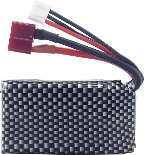 2PCS 7.4V 35C 1800mAh Lithium Battery with USB Charging Cable for WLTYOS K929-B A959-B 12401 12402 12403 12404 12423 12428 144001 1/18 1/14 1/12 R...