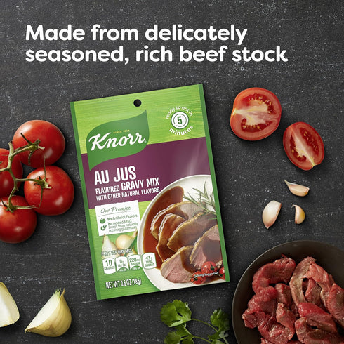 Knorr Gravy Mix For Delicious Easy Meals and Side Dishes Au Jus No Artificial Flavors, No Added MSG 0.6 oz...