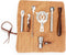 Foster & Rye Canvas Travel Bartender Kit Barware Set, Cocktail Tool Bag and Portable Bar Set perfect Gifts for Men, Set of 7, Brown...