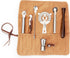Foster & Rye Canvas Travel Bartender Kit Barware Set, Cocktail Tool Bag and Portable Bar Set perfect Gifts for Men, Set of 7, Brown...
