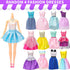 52 Pcs Doll Clothes and Accessories,2 Wedding Gowns 6 Fashion Dresses 2 Set Casual Outfits Top and Pant 2 Swimsuit,20 Hanger 10 Shoe 10 Accessorie...