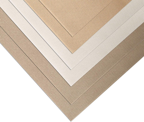 Aida Cloth 14 Count Cross Stitch Fabric 12×18inch 6 Pieces 3 Colors (Natural+Khaki+Tan)...