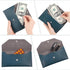 Blue Leather Cash Envelope Wallet Leather Money Wallet Organizer for Cash Reusable Money Bag Pouch Budget Binder Waterproof Slim Budget Envelope f...