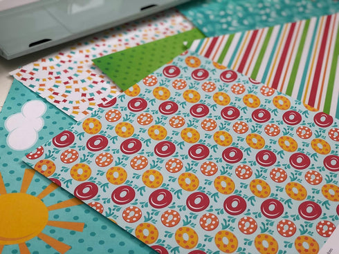 Pattern Paper Pack - Summer Fun - Scrapbook Premium Specialty Paper Single-Sided 12"x12" Collection Includes 16 Sheets - by Miss Kate Cuttables...