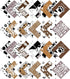 Soimoi Cat Print Precut 5-inch Cotton Fabric Quilting Squares Charm Pack DIY Patchwork Sewing Craft- Brown, Grey, Black & White...