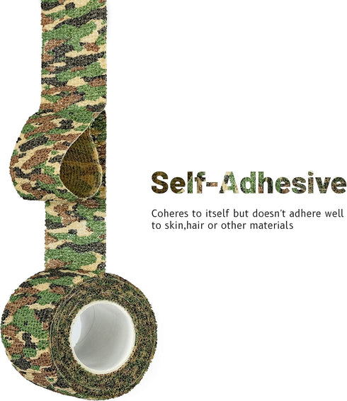 9 Rolls Self Adhesive Wrap Athletic Tape Gauze, Breathable Elastic Cohesive Bandage for Sports Injury & Pet (7 Pcs 2" x 5 Yards + 2 Pcs 1" X 5 Yar...