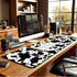 Cow Print Mouse Pad Large with Stitched Edges 31.5 x 11.8, Extended Desk Pad Desk Mat for Desktop Decor and Accessories Workplace Home XXL Mouse P...