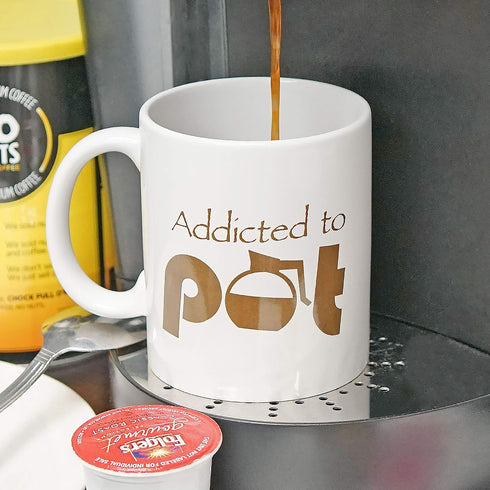 Fairly Odd Novelties Addicted to Pot Ceramic Coffee Mug, 11oz Funny Tea Cup Novelty Gag Gift, One Size (FON-20022-001-001)...