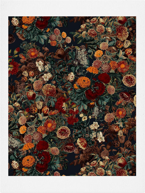 Society6 Burcu Korkmazyurek Exotic Garden-Night XXI Art Print, 11 in x 14 in, Multi...