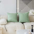 Demetex Green Pillow Covers 18x18 Summer Decorative Throw Pillows for Couch Soft Corduroy Accent Pillow Covers for Living Room Sofa Bed, Set of 2,...