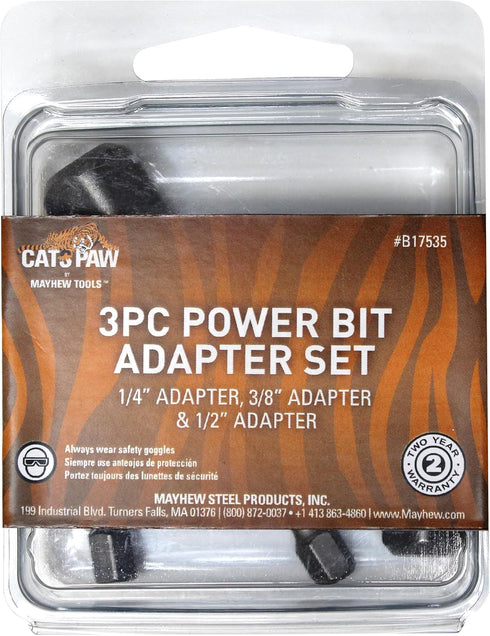 CatsPaw by Mayhew B17535 Power Bit Adapter Set, 3-Piece...