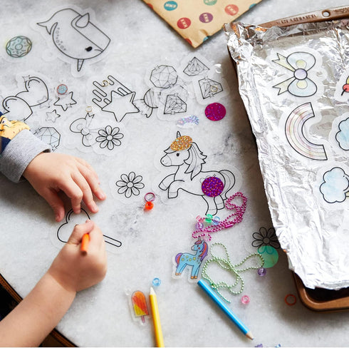 Kid Made Modern - Jewelry Making Kit - Shrink Art Charms - 180 Pieces Set - DIY Kids Crafts - Bulk Craft Set - Create Your Own Art - Includes Art ...