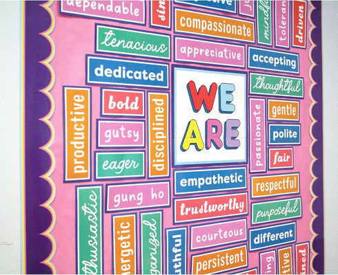 Carson Dellosa We Stick Together 52-Piece Pre-Punched Motivational Bulletin Board Set, 50 Positive Sayings and Reproducible Activity for Kids, Bul...