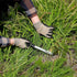 Japanese Weeding Sickle Heavy Duty 3.5" Japanese Stainless Steel Blade, Made in Japan, Light Aluminum Handle Garden Sickle Tool, Weeder Grass Sick...