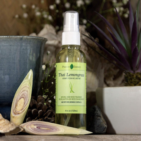 Thai Lemongrass Linen and Room Spray, Natural Air Freshener Made with Pure Lemongrass Essential Oil, Bathroom Air Freshener or Calming Pillow Spra...