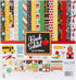 Echo Park Paper Company Back to School Collection Kit paper, 2-x-2, Blue/Black/Red/Green/Yellow, 12-x-12"...