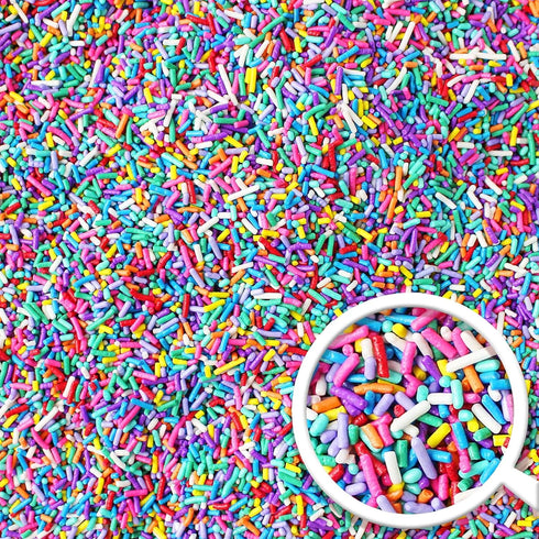 Ultimate Unicorn Rainbow Jimmies Sprinkle Mix| Sprinkles Made In USA By Sprinkle Pop| Yellow Red White Blue Purple Sprinkles Jimmies For Decoratin...