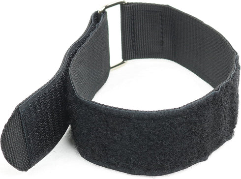 4pc 18" x 1.5" (13” useable) Nylon Webbing Hook and Loop Cinch Straps with Metal Buckle, Reusable Fastening, Securing, Cable Straps...