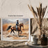 Posterizer 1 pcs- Cowboy dressed in blue riding a brown horse-Art for Animal Lovers- Gift for Men Women Entrepreneur Teens-Decor for Home & Office...