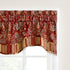 Waverly Navarra Farmhouse Scalloped Valance Rod Pocket Window Curtain for Kitchen or Bathroom, 52" x 16", Crimson...