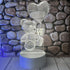 Acrylic Night Table Lamp with 33 Inch Power Cord Included (Bear)...