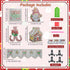 Diamond Painting Tiered Tray Decor Set 9Pcs Vacation Candy Gnome Diamond Art Tiered Tray Decoration Wooden Signs Gingerbread Decor for Xmas Farmho...