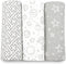 Bublo Baby Muslin Swaddle Blankets, Swaddle Blanket for Baby Boys and Girls, 3-Pack Breathable Premium 100% Cotton Baby Receiving Blankets, Exta L...