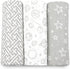 Bublo Baby Muslin Swaddle Blankets, Swaddle Blanket for Baby Boys and Girls, 3-Pack Breathable Premium 100% Cotton Baby Receiving Blankets, Exta L...