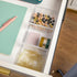 Martha Stewart Brody Desktop Storage Organizer, Stack and Slide Plastic Organizer Tray, Organizer for Office, Kitchen, or Vanity, 3" x 3.75", Clea...